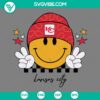 Kansas City Chiefs football smiling face SVG file with Chiefs logo, perfect for fans.
