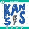 Kansas Leopard Lightning Bolt SVG Cut Files for crafting projects. Includes PNG, DXF, and EPS formats. Ideal for DIY designs.