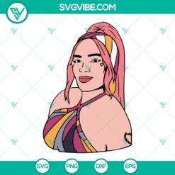 Karol G Barbie SVG Download, Karol G Pink Hair SVG Images, Bichota Lets Go Party