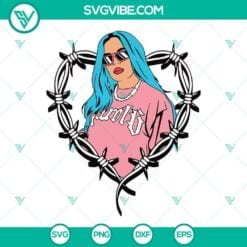 Musics, SVG Files, Karol G Bichota Heart SVG File, Karol G  SVG Image PNG DXF 8