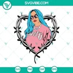 Musics, SVG Files, Karol G Bichota Heart SVG File, Karol G  SVG Image PNG DXF 2