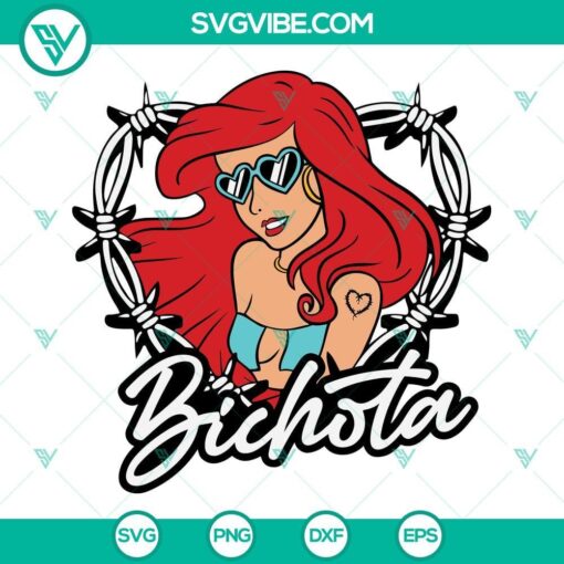 karol g bichota svg karol g red hair as ariel the little mermaid svg png dxf eps cricut 9 mockup