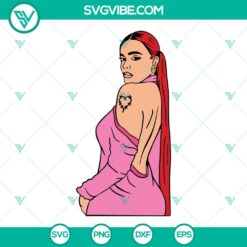 Musics, SVG Files, Karol G Red Hair SVG File Bundle, La Bichota SVG Image, 5