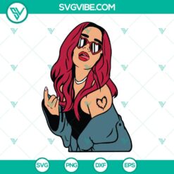 Movies, SVG Files, Karol G Red Hair SVG Download Cut Files, Karol G PNG DXF EPS 12