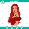 Karol G red hair SVG and PNG images for La Bichota design download.
