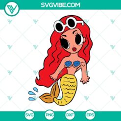 Musics, SVG Files, Karol G Sirenita SVG Files, Red Hair Little Mermaid SVG 5