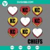 Kansas City Chiefs themed conversation hearts SVG file, perfect for Valentine's Day crafting.