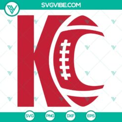 Kansas City Chiefs football team logo SVG file for download - PNG, DXF, EPS formats included. Perfect for fans and DIY projects.