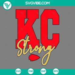 Football, Sports, SVG Files, Kansas City Chiefs Strong SVG Images PNG Files Kc 3