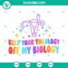 "Feminist SVG design with uterus middle finger, anti-theology, pro-choice message. Ideal for apparel and crafts."