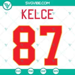 Football, Sports, SVG Files, Kelce 87 SVG Download, Travis Kelce SVG Download, 4