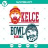 Kelce Bowl and Chiefs SVG files for download featuring Travis Kelce and Jason Kelce, Kc design. Ideal for Kansas City Chiefs fans.