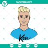 Ken Barbie cartoon character SVG and PNG clipart design for crafting projects.