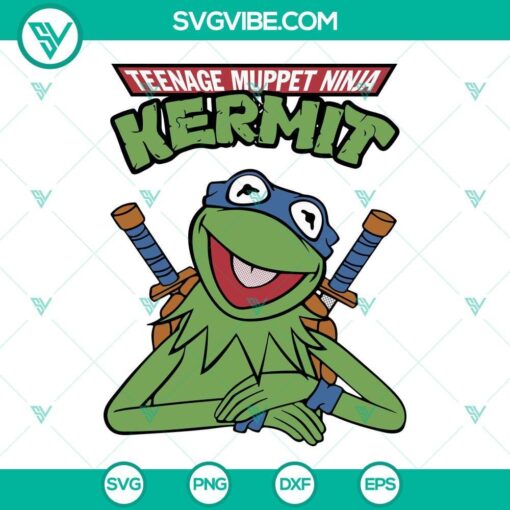 kermit the frog teenage mutant ninja turtles svg png dxf eps cut files 1 mockup