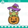 Keroppi pumpkin Halloween embroidery design, festive and cute digital download for DIY projects.