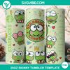 Keroppi Starbucks Coffee 20oz Tumbler Wrap PNG File featuring cute Keroppi character in a Starbucks theme, ideal for coffee lovers.