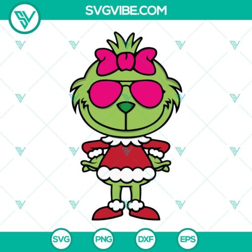 kids grinch svg bundle grinch with hat and bow svg grinch boy and girl svg png dxf eps files 4 mockup 1