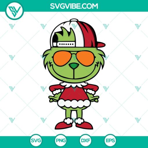 kids grinch svg bundle grinch with hat and bow svg grinch boy and girl svg png dxf eps files 9 mockup 1