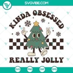 Christmas, SVG Files, Kinda Obsessed Really Jolly SVG Images, Christmas Tree 6