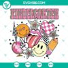 Kindergarten and pre school SVG files with smiley face and retro groovy design for digital use. Ideal for kid's designs.