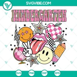 Kindergarten SVG Images, Pre School SVG Files, Smiley Face SVG Files, Retro Groovy