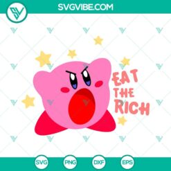 Game, SVG Files, Kirby Eat The Rich SVG Image, Kirby Star SVG Files, Cute Video 14