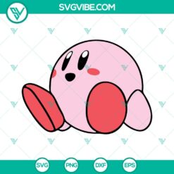 Kirby SVG Image Bundle, Cute SVG File, Video Game Character SVG Image PNG DXF EPS 9