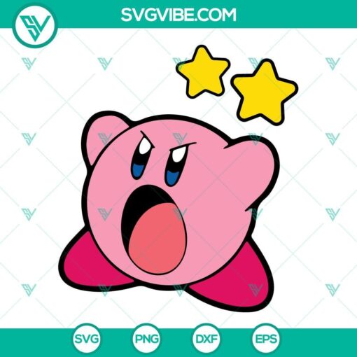 kirby svg bundle nintendo video game character svg png dxf eps digital download 7 mockup 1