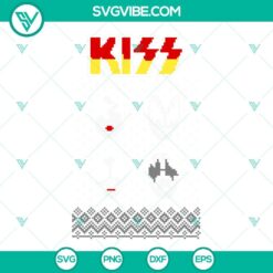 Kiss Band Ugly Christmas Sweater SVG Download, Kiss Christmas SVG File PNG DXF