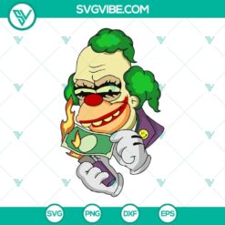 Krusty The Clown Joker SVG Download, Krusty The Simpsons SVG Download, Joker SVG File