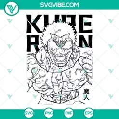 Anime, SVG Files, Yuujirou Hanma SVG Files, Baki SVG Download PNG DXF EPS 3