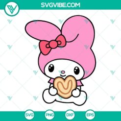 Cartoons, SVG Files, Kuromi Pink Skull SVG File, Onegai My Melodys SVG Download 3