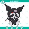 Kuromi Ghostface Scream SVG Download featuring Halloween themed SVG images in PNG, DXF, EPS formats for digital use.