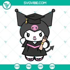 Cartoons, School, SVG Files, Kuromi Graduation SVG File, Kuromi Senior Class 21