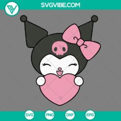 Cartoons, SVG Files, Valentine's Day, Kuromi Heart Love SVG Images, Kuromi 5