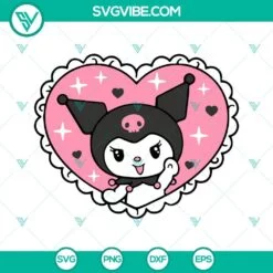 Cartoons, SVG Files, Kuromi Heart SVG Image, Hello Kitty SVG Image, Sanrio 2