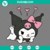 Kuromi heart SVG download with Valentine theme in PNG, EPS, and DXF file formats for crafting.