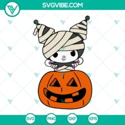 Cartoons, Halloween, SVG Files, Kuromi Mummy Halloween SVG Image, Kuromi 4