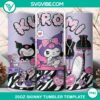 Kuromi purple kawaii 20oz tumbler wrap PNG file with adorable cartoon design perfect for DIY projects and sublimation printing.