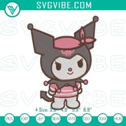 Embroidery Designs, Kuromi Pirate Embroidery Designs, Funny Kuromi Sanrio 3