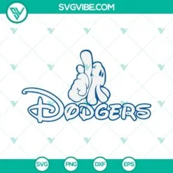 Sports, SVG Files, LA Hand Sign SVG Images, Los Angeles Dodgers Hand SVG File 3