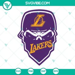 Basketball, Sports, SVG Files, LA LAKERS SKULL SVG Files, Lakers SVG Image, 23