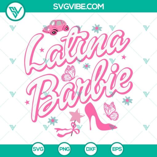 latina barbie butterfly svg barbie movie svg latina svg 5 mockup