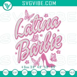 Embroidery Designs, Movies Embroidery Designs, Latina Barbie Machine Embroidery 6