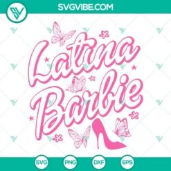 Movies, SVG Files, Latina Barbie SVG Image, Barbie SVG Download, Latina Pink 2