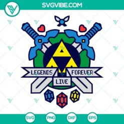 Anime, SVG Files, Legends Live Forever SVG Download, The Legend Of Zelda SVG 19