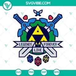 Anime, SVG Files, Legends Live Forever SVG Download, The Legend Of Zelda SVG 2