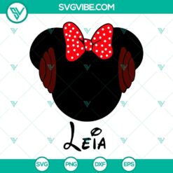 Disney, SVG Files, Leia Minnie Mouse SVG Images, Star Wars SVG File, Disney SVG 3