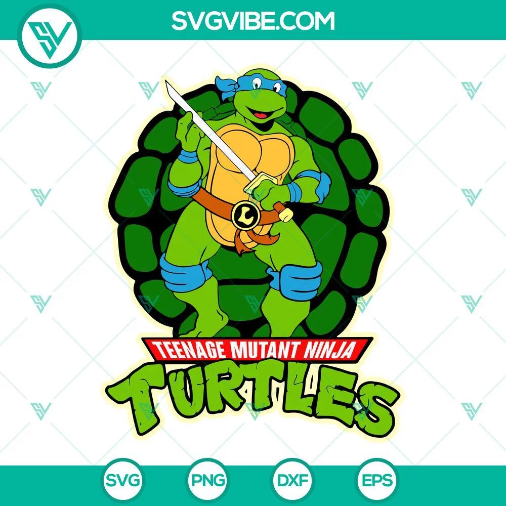 Movies, SVG Files, Leonardo Teenage Mutant Ninja Turtles SVG Download, Blue 1