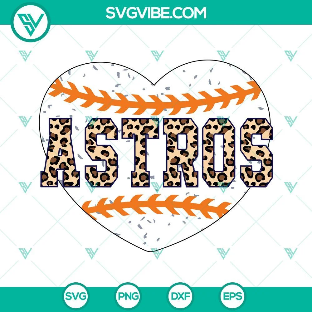 Baseball, Sports, SVG Files, Leopard Astros Baseball SVG Images PNG DXF EPS 1